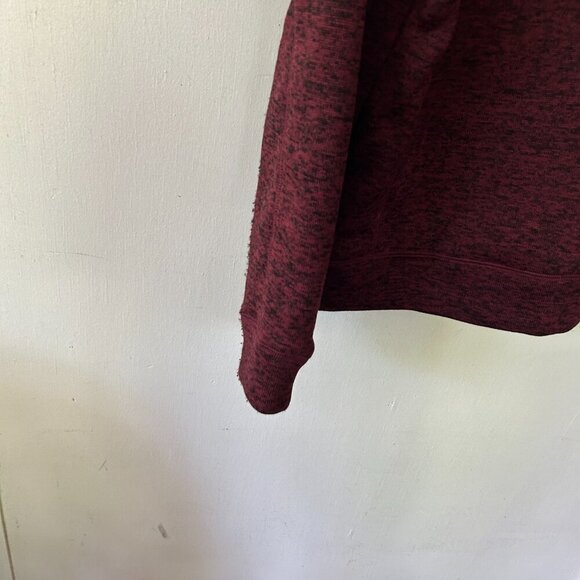 Lucky Brand Fleece Jacket Mens Medium Red Hooded Full Zip Pockets - Picture 7 of 8